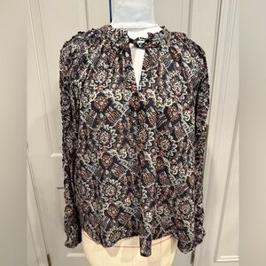 Evereve Print Ruffle Women's Top Size XL